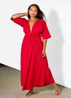 Silvia Kimino Sleeve Maxi Dress