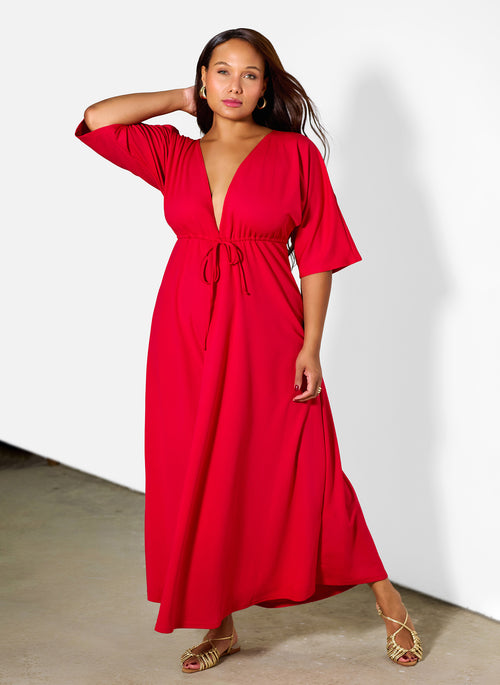 Silvia Kimino Sleeve Maxi Dress