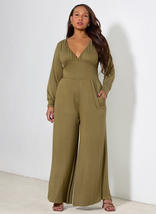 Susan Drop Waist Wide Leg Jumpsuit