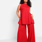 Shayla Ribbed Wide Leg Pants W. Pockets