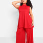 Shayla Ribbed Wide Leg Pants W. Pockets
