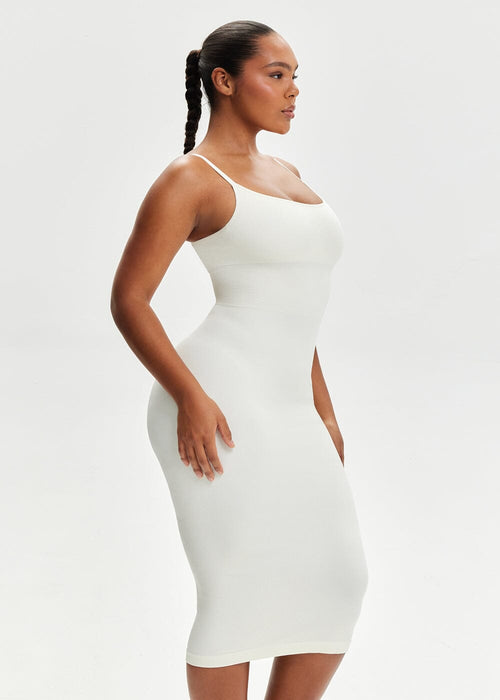 She Waisted SnatchedKnit Spaghetti Strap Midi Dress