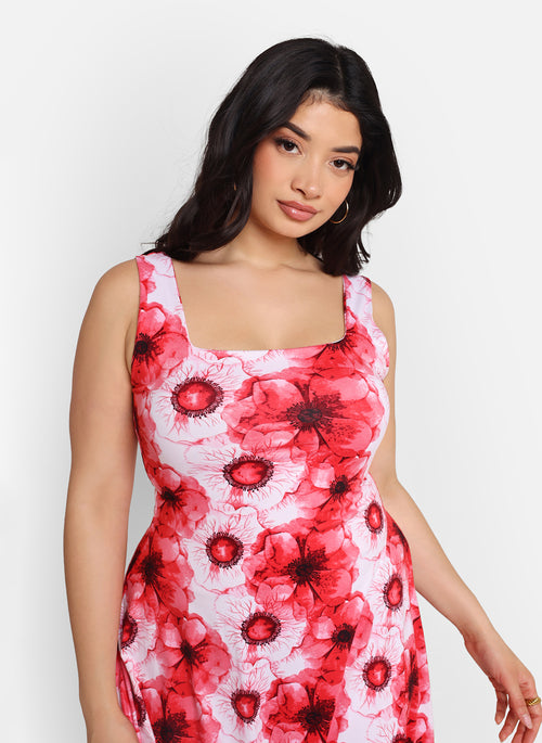 Shirleen Floral Midi A Line Dress