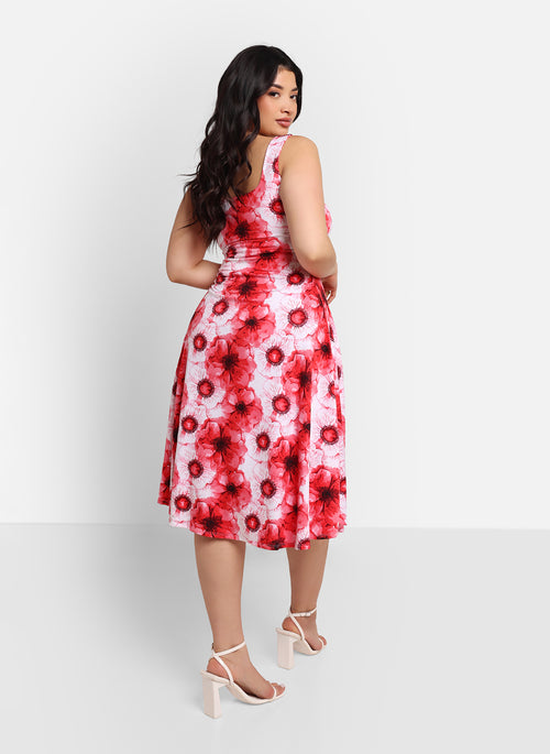 Shirleen Floral Midi A Line Dress