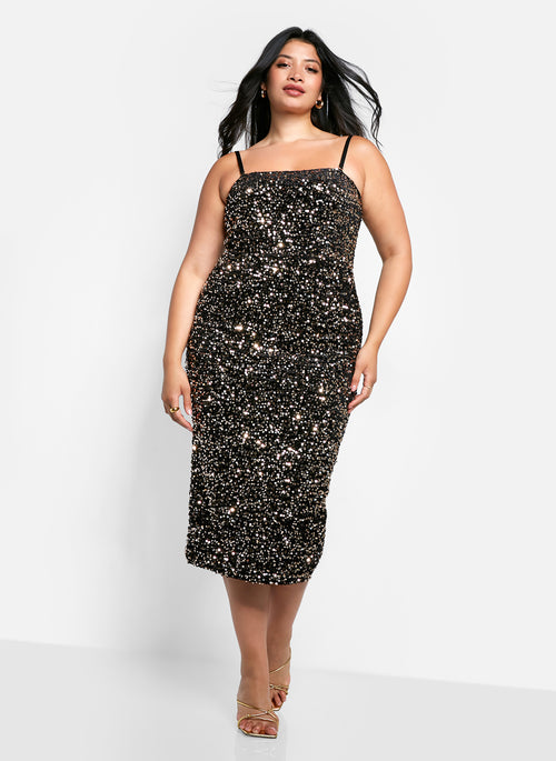 Soraya Sequin Midi Bodycon Dress