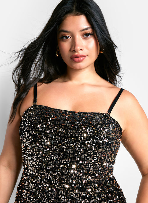 Soraya Sequin Midi Bodycon Dress