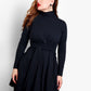 Take Me With You Turtleneck Skater Mini Dress - Black