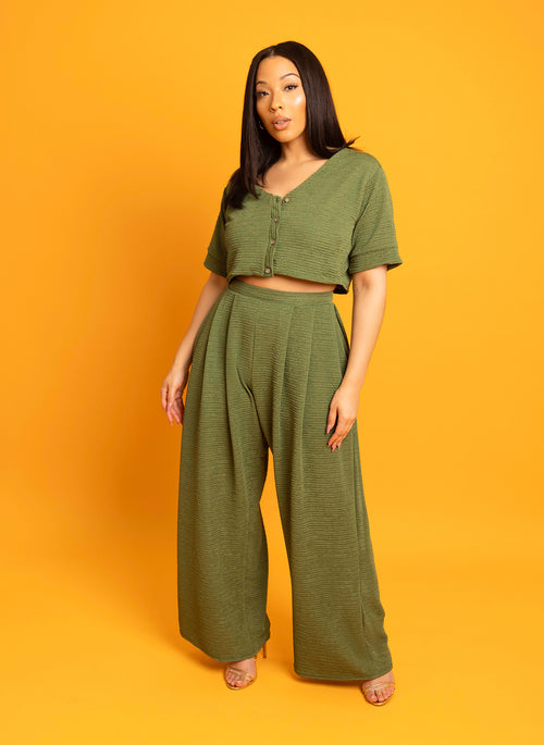 Tina Button Down Crop Top