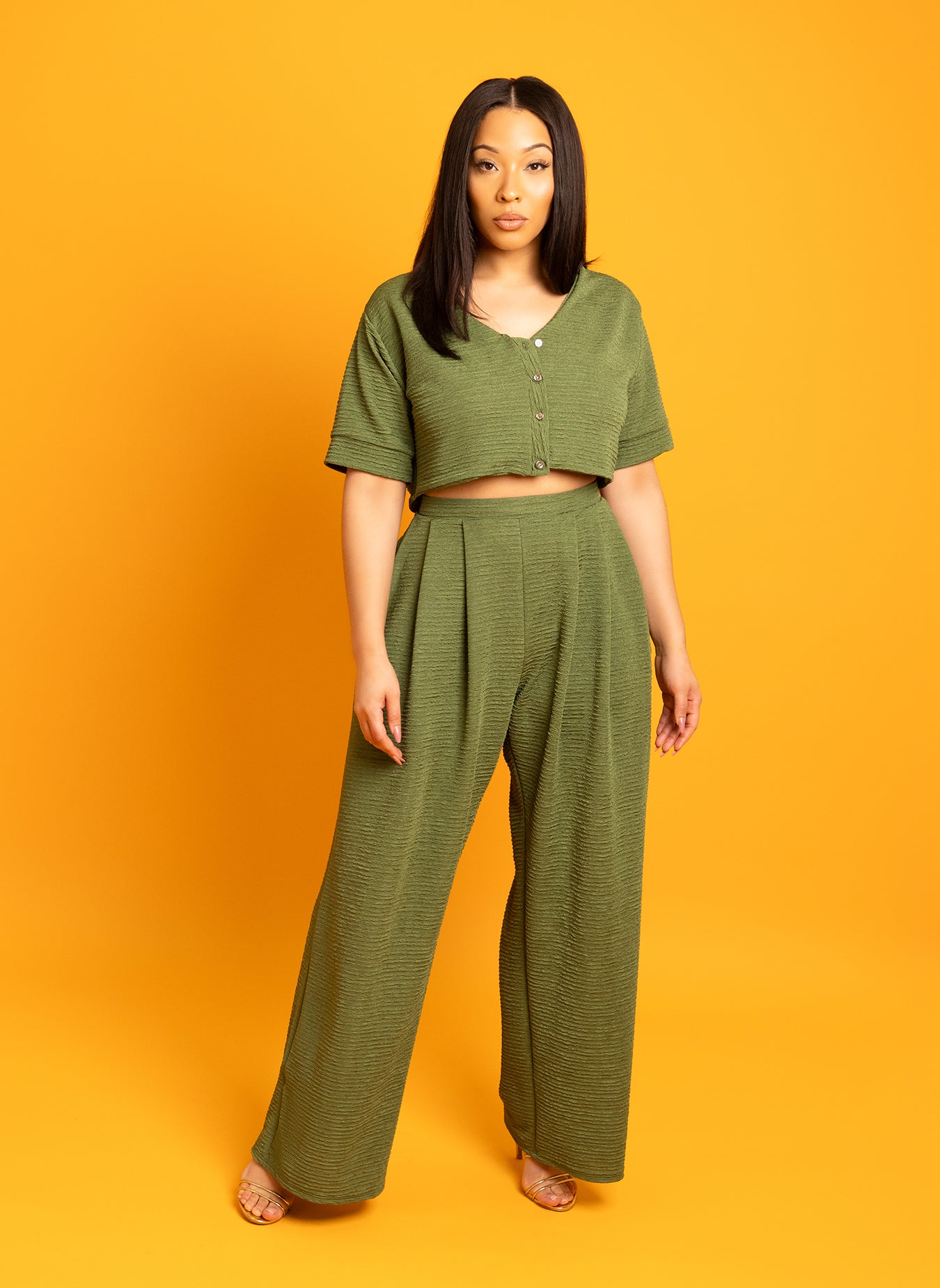 Tina Pleated Wide Leg Pants