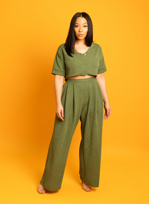 Tina Pleated Wide Leg Pants
