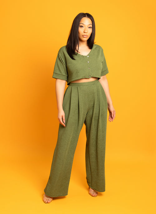 Tina Pleated Wide Leg Pants