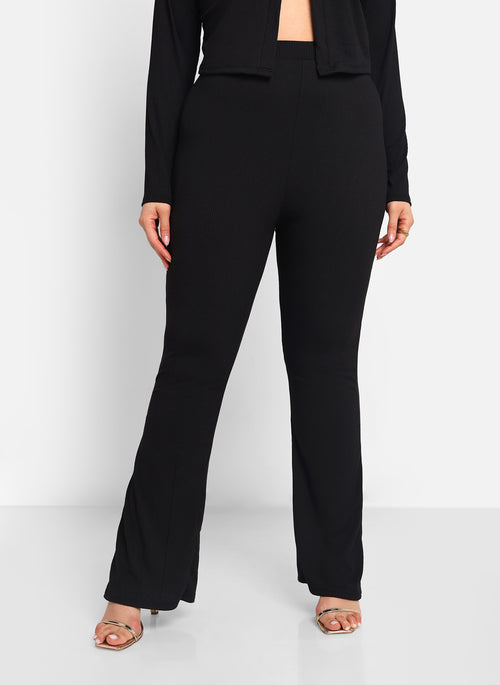 Veronique Textured Bell Bottom Pants