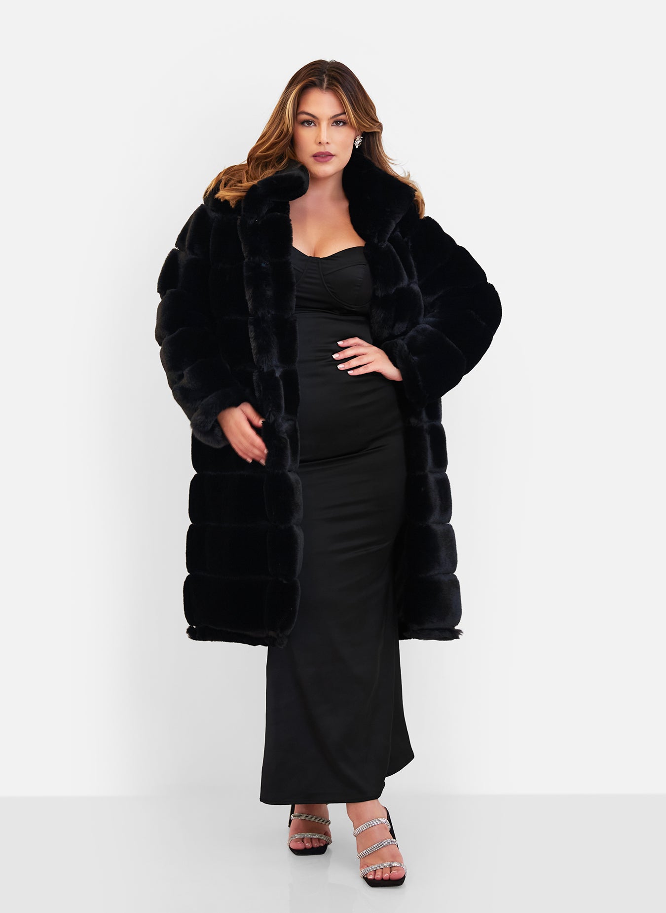 It's Called Luxury Oversized Puff Faux Fur Coat W. Pockets