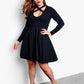 Wish You The Best Long Sleeve Skater Mini Dress