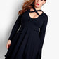 Wish You The Best Long Sleeve Skater Mini Dress