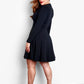 Wish You The Best Long Sleeve Skater Mini Dress