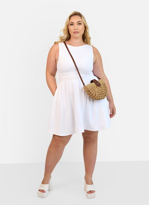 Straw Half Moon Shoulder Bag