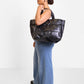 Metallic Puffer Tote