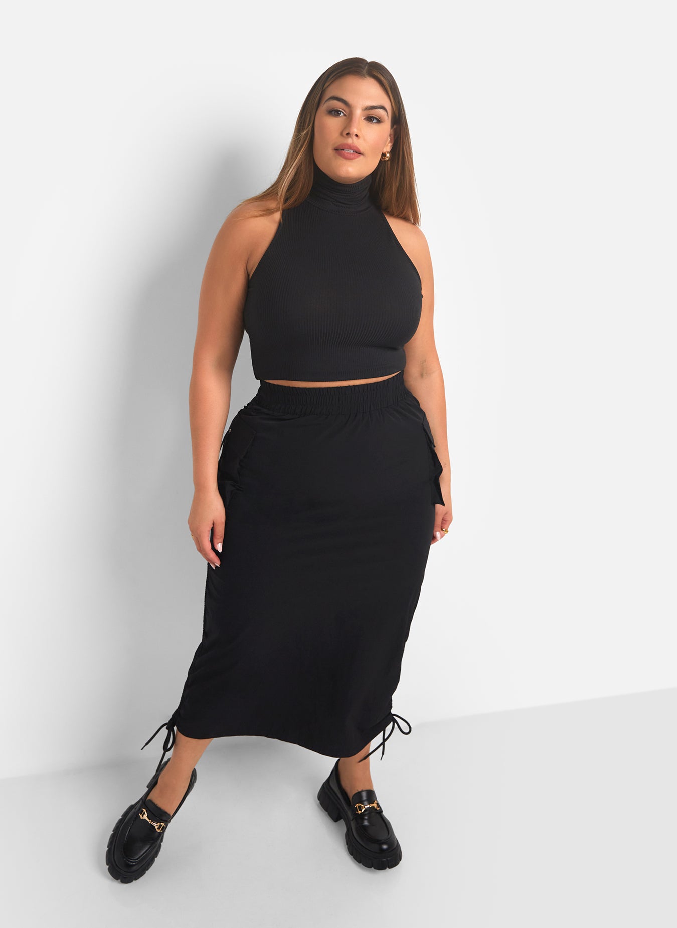 All Over Again Turtleneck Sleeveless Crop Top