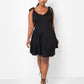 Always Yours Tie Strap Mini Skater Dress - Black