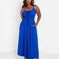 Bai Peasant Top Skater Maxi Dress - Blue