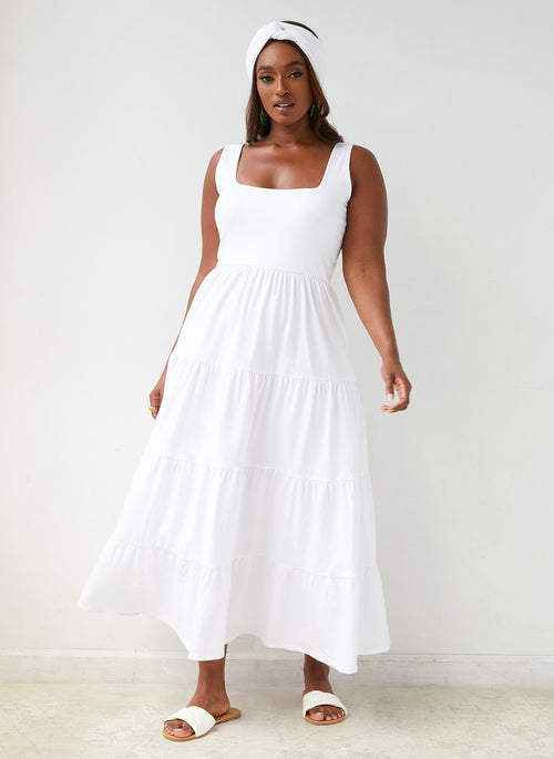 Angelica Tiered Maxi Skater Dress