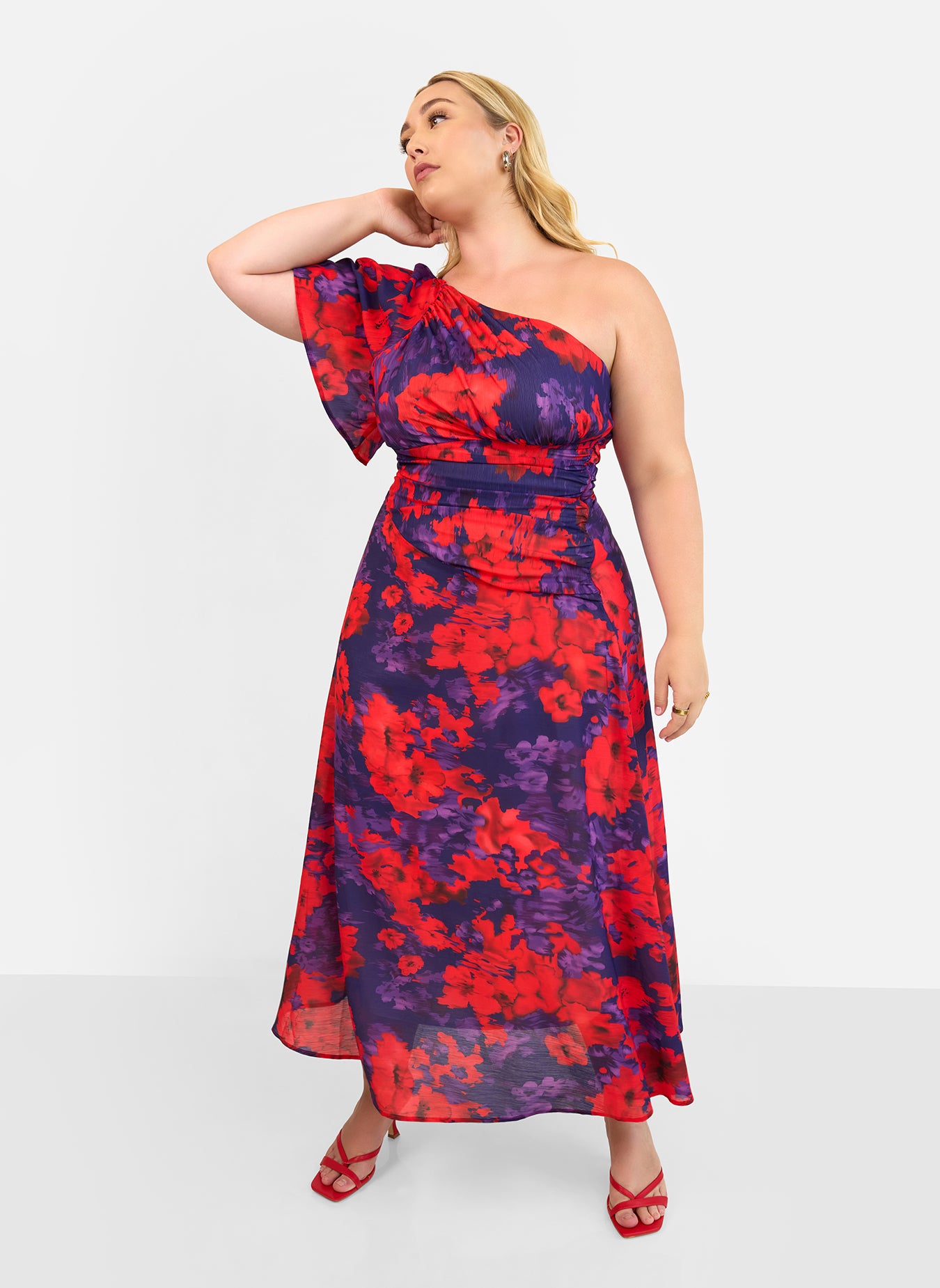 LAST popular ONE! Plus Size AURORA Floral V Neck Maxi Dress Size XL