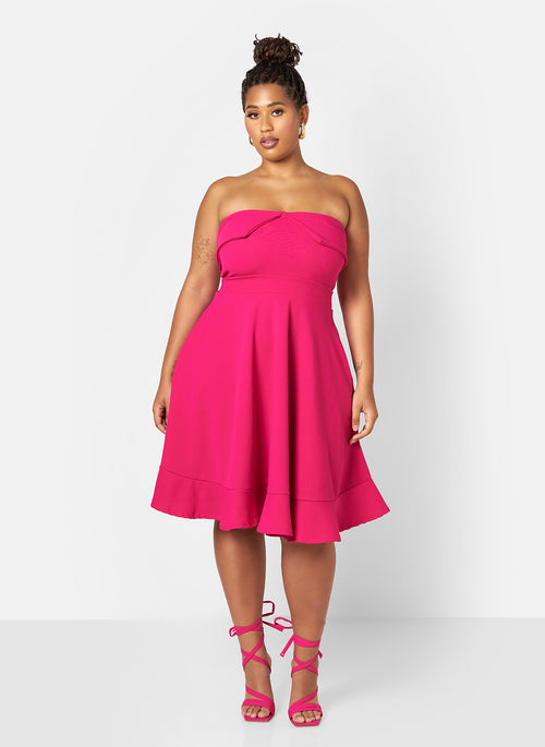 Aurora Skater Midi Dress w. Pockets