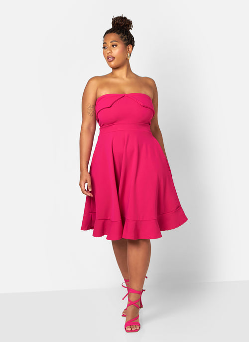 Aurora Skater Midi Dress w. Pockets