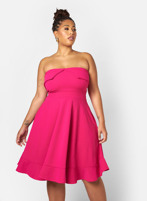 Aurora Skater Midi Dress w. Pockets