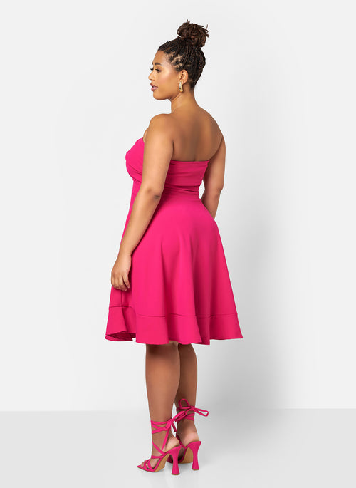 Aurora Skater Midi Dress w. Pockets