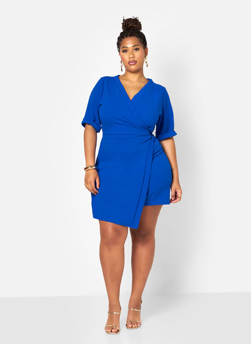 Avery Faux Wrap Mini Dress