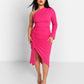 Azalea One Shoulder Asymmetrical Midi Bodycon Dress