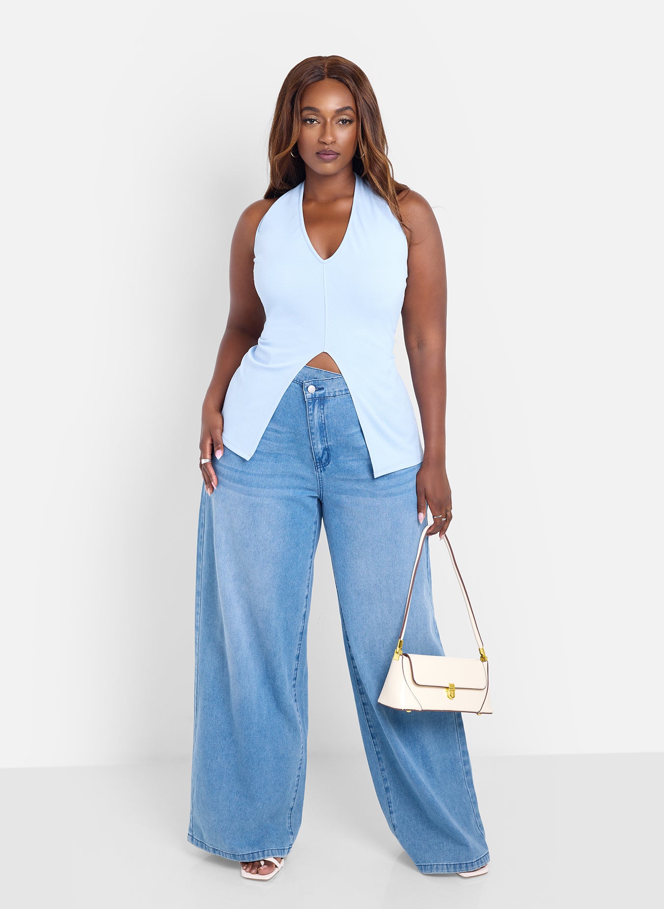 Azure Halter Top - Baby Blue – REBDOLLS
