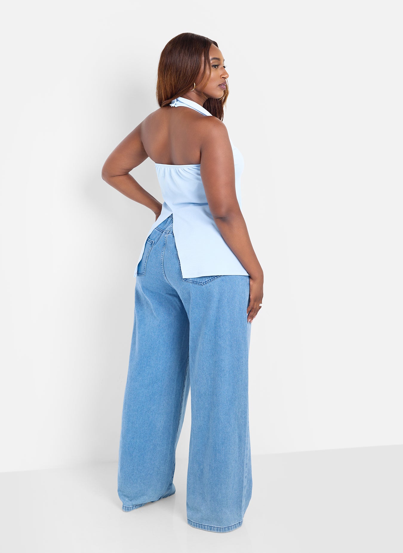 Azure Halter Top - Baby Blue – REBDOLLS