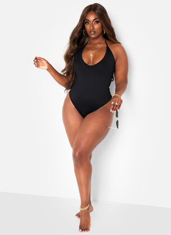 Beach House Scoop Neck Swimsuit - Black
