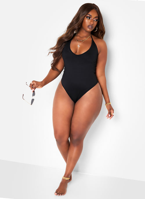 Beach House Scoop Neck Swimsuit - Black