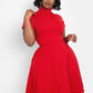 Being Modest Turtleneck Skater Mini Dress w. Pockets