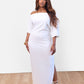 Best Behavior Over The Shoulder Straight Maxi Dress