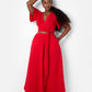 Big Risk Wrap Around Kimono Crop Top - Red