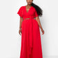 Big Risk Wrap Around Kimono Crop Top - Red