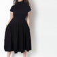 The Queens Vow Cotton Turtleneck Skater Midi Dress