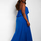 Bree Ruffle Strapless Maxi A Line Dress - Royal Blue