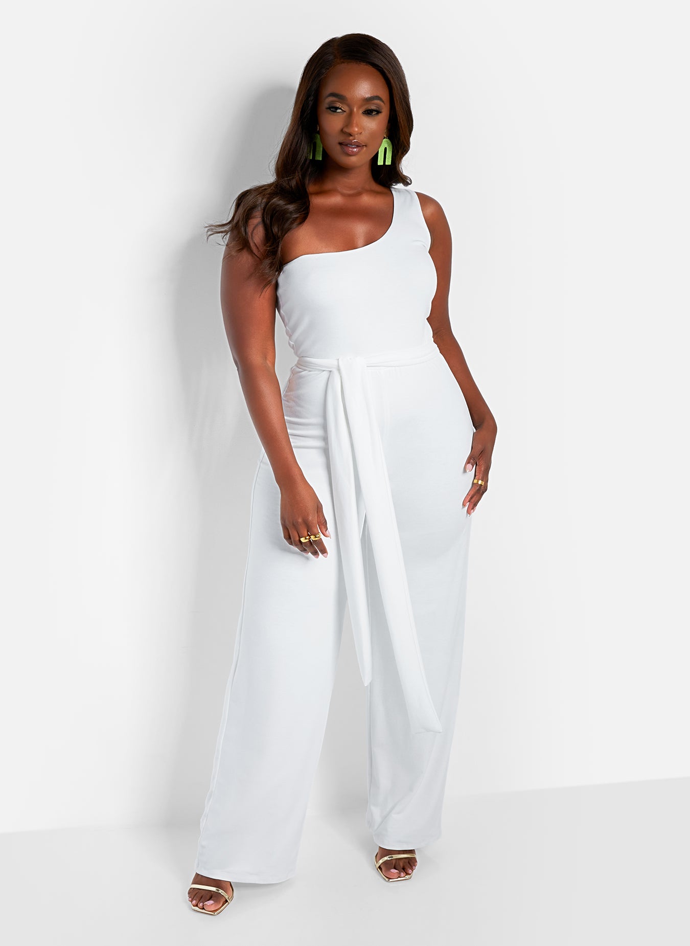 Cloud 9 One Shoulder Wide Leg Jumpsuit