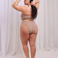 Danica Knotted Bandeau Swim Top - Taupe