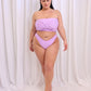 Danica Knotted Bandeau Swim Top - Lilac