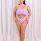 Danica Knotted Bandeau Swim Top - Lilac