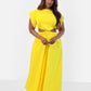 Desires Cut Out Maxi A Line Dress - Yellow