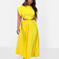Desires Cut Out Maxi A Line Dress - Yellow