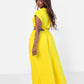 Desires Cut Out Maxi A Line Dress - Yellow
